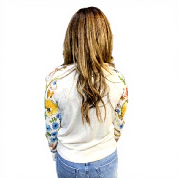 Felpe Desigual Donna 25swjf31 Maniche Stampa Bianco