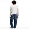 Felpe Desigual Donna 25swjf31 Maniche Stampa Bianco