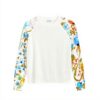 Felpe Desigual Donna 25swjf31 Maniche Stampa Bianco