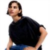 T-shirt Donna Desigual Nero Paperino Regular Fit