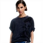 T-shirt Donna Desigual Nero Paperino Regular Fit