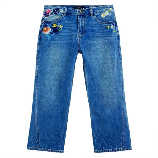 Jeans Donna Desigual 25wwdd23 Classico Dritto Blu