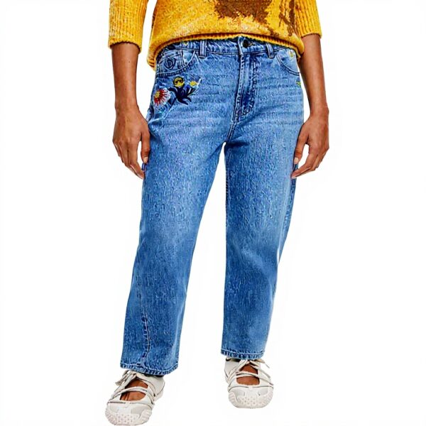 Jeans Donna Desigual 25wwdd23 Classico Dritto Blu