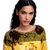 Felpe senza cappuccio Desigual Donna Motivo floreale Giallo