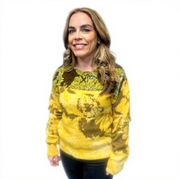 Felpe senza cappuccio Desigual Donna Motivo floreale Giallo
