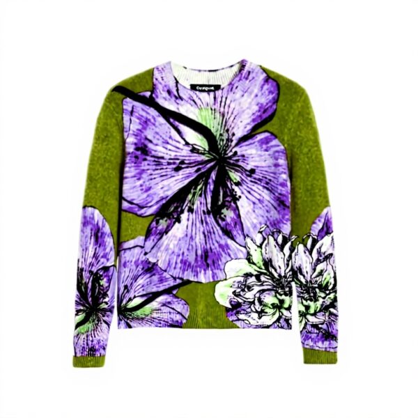 Felpe Donna Desigual Stampa Floreale Lacroix Taglia M L XL