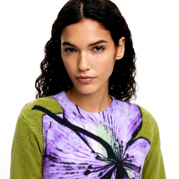 Felpe Donna Desigual Stampa Floreale Lacroix Taglia M L XL