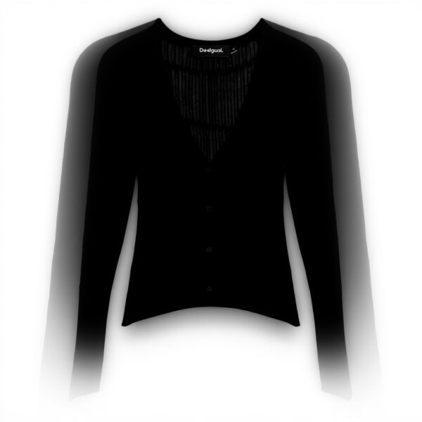 Desigual Felpe Donna Nero V Collo Slim Fit 25WWJF47