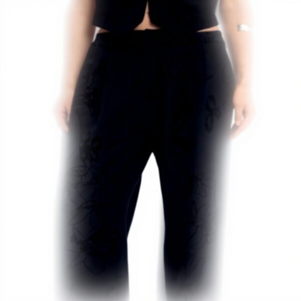 Pantaloni Donna Desigual Nero Straight Fit 25WWPW05