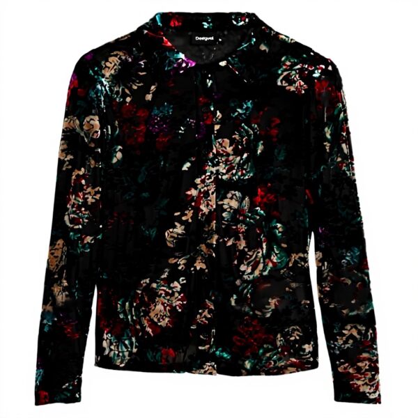 Bluse Donna Desigual 25wwtk53 Stampa Arty Colletto Camicia