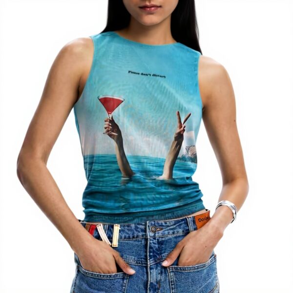 Maglia termica Desigual donna bianca modello 25wwtkx4