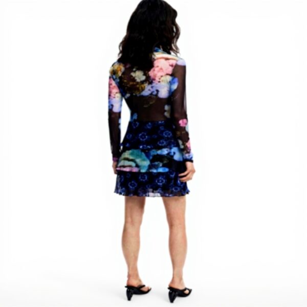 Vestito Casual Donna Desigual Nero Stampa Floreale 25WWVK10