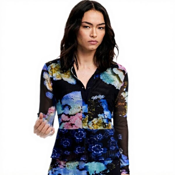 Vestito Casual Donna Desigual Nero Stampa Floreale 25WWVK10