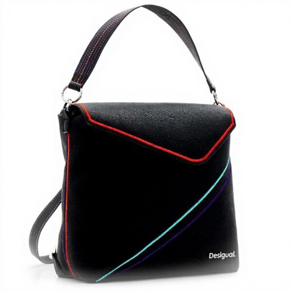 Zainetto Donna Desigual Nero Mini PU Accessories Design