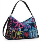 Borsa a tracolla Desigual Pizzicato Leiri multicolore donna