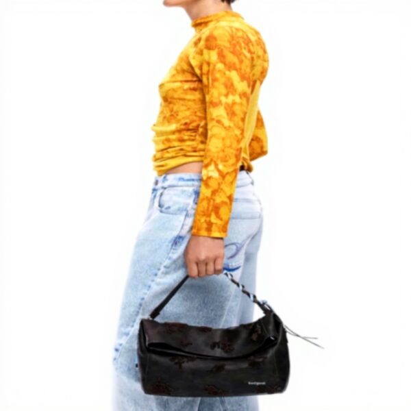 Borsa a mano Desigual Stencil Flower LO cioccolato unisex