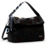 Borsa a mano Desigual Stencil Flower LO cioccolato unisex