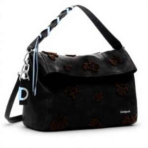 Borsa a mano Desigual Stencil Flower LO cioccolato unisex