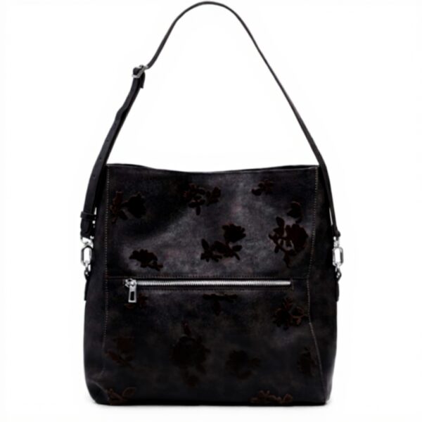 Borsa a mano Desigual Stencil Flower LO cioccolato unisex