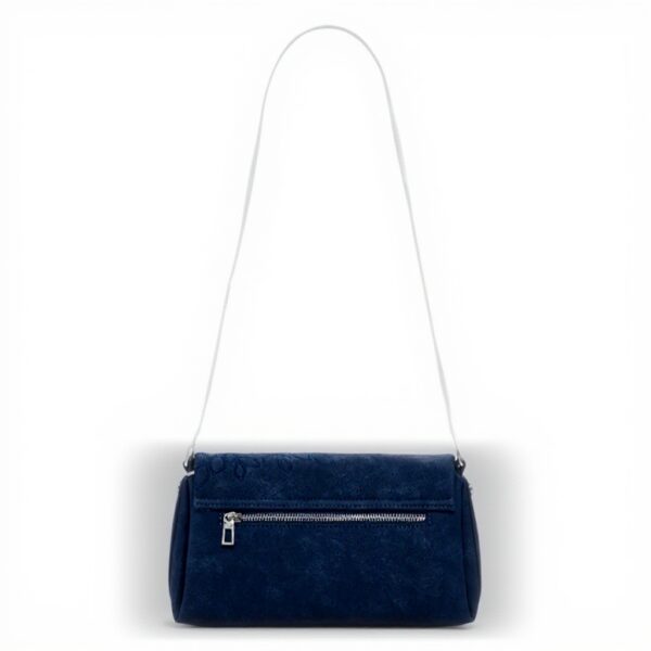 Borsa a tracolla donna Desigual blu rilievi tasca posteriore