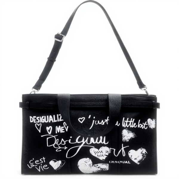 Borsa a tracolla Desigual Hobart Seshat nero shopper