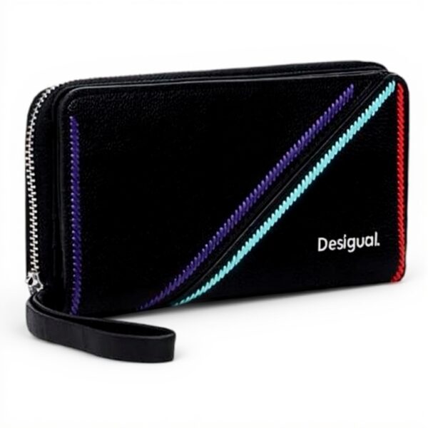 Portafogli donna Desigual Cleo Maya Maxi nero grande