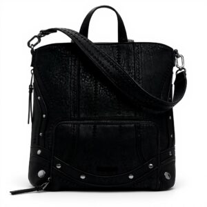 Zaino Mini Desigual Borse Donna Nero Patch Ricamo Unisex