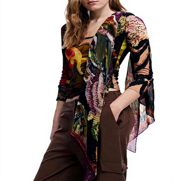 Sciarpa Desigual FOU BIRD LACROIX stampa floreale
