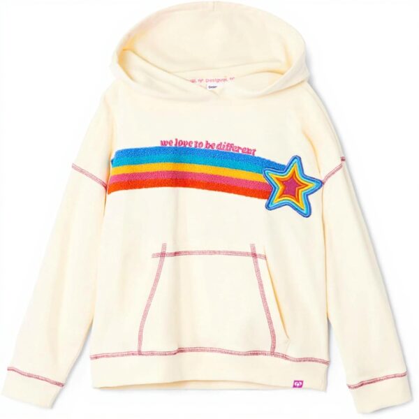 Maglia di tuta bambine Desigual felpe senza cappuccio bianco