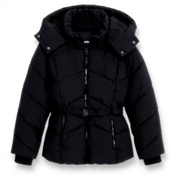 Giubbotto Donna Desigual Nero Felpa Cappuccio Tinta Unita