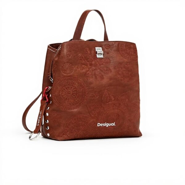 Zaino Casual Desigual Donna Poliuretano Marrone Mini