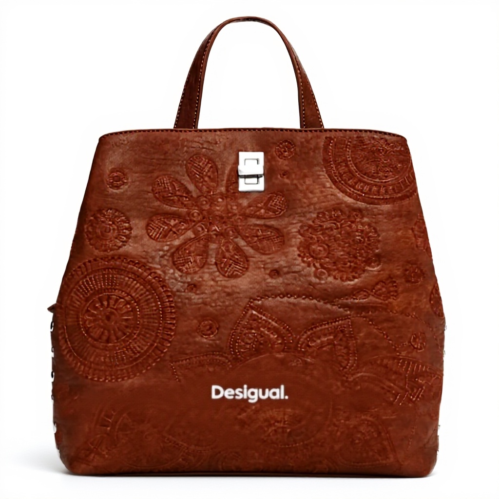 Zaino Casual Desigual Donna Poliuretano Marrone Mini