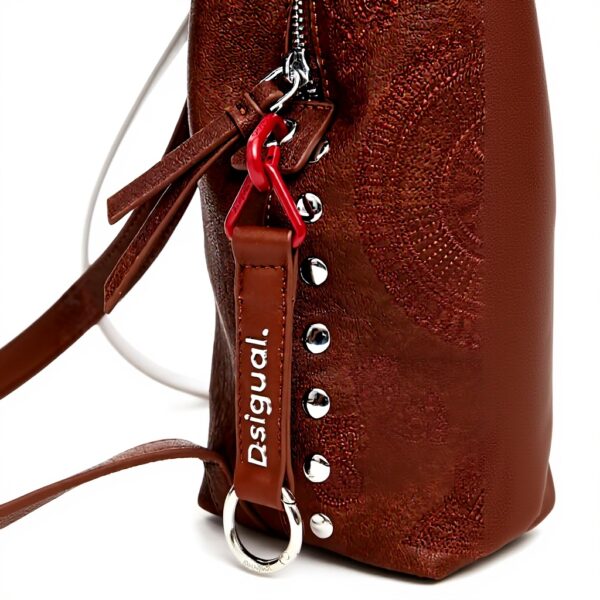 Zaino Casual Desigual Donna Poliuretano Marrone Mini