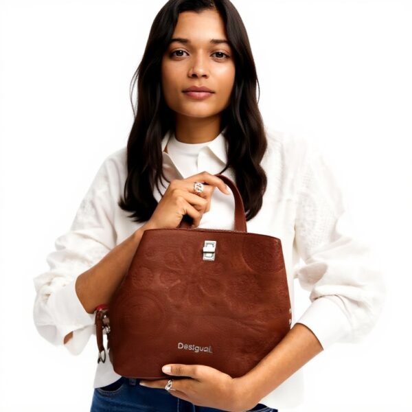 Zaino Casual Desigual Donna Poliuretano Marrone Mini