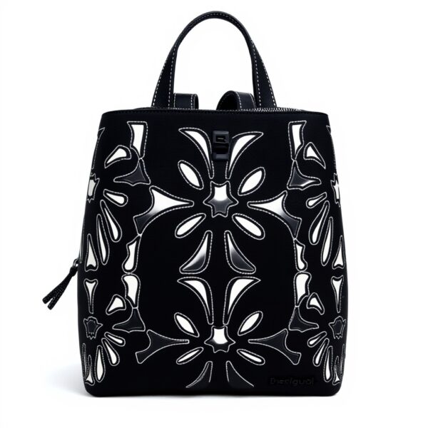 Zaino donna Desigual poliuretano nero mini borsa a zainetto