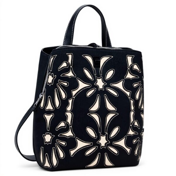 Zaino donna Desigual poliuretano nero mini borsa a zainetto