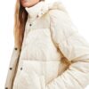 Desigual Cappotto Donna Corto Imbottito Verde Bianco-2