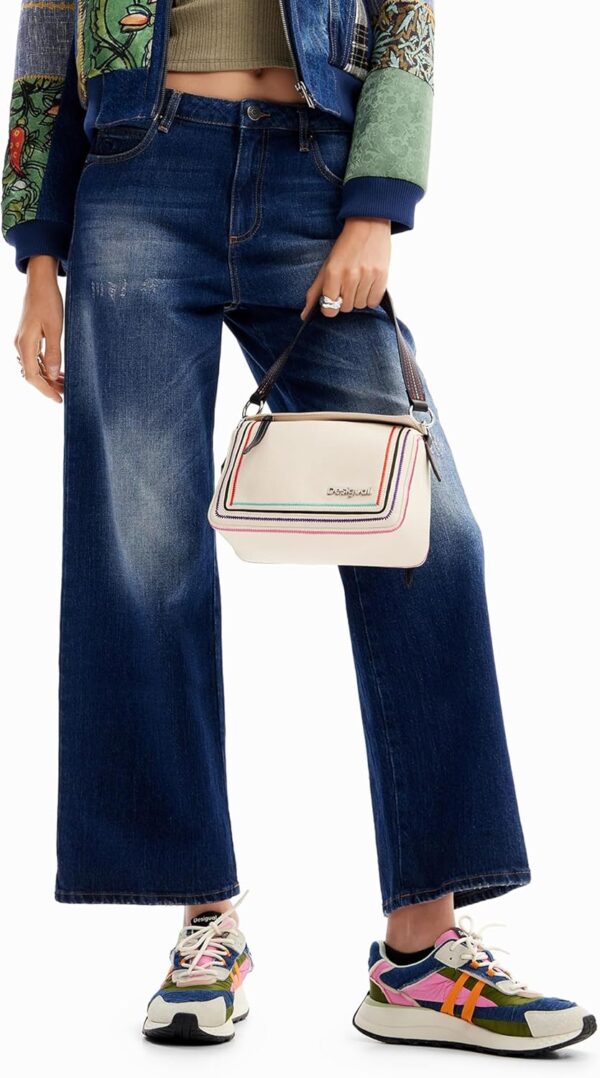 Desigual Pantaloni Jeans Donna Denim Lunghi Blu-1