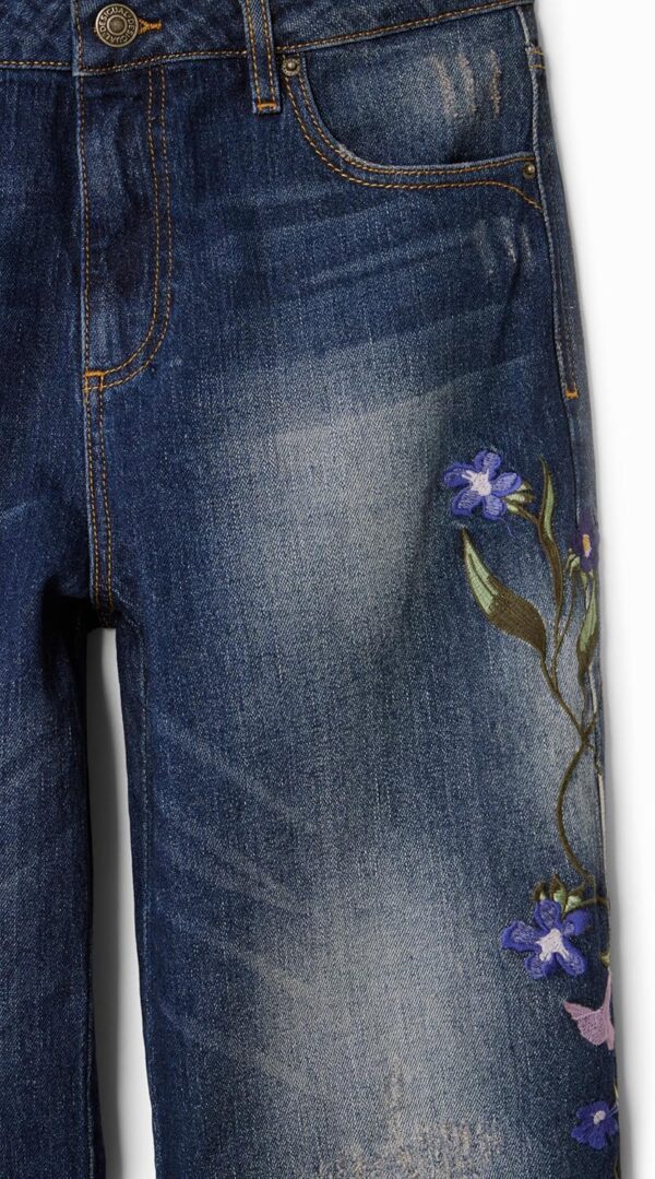 Desigual Pantaloni Jeans Donna Denim Lunghi Blu-4