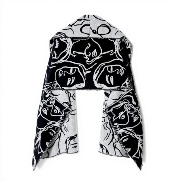Sciarpa Desigual SCARF FACE Nero Donna Accessori Moda