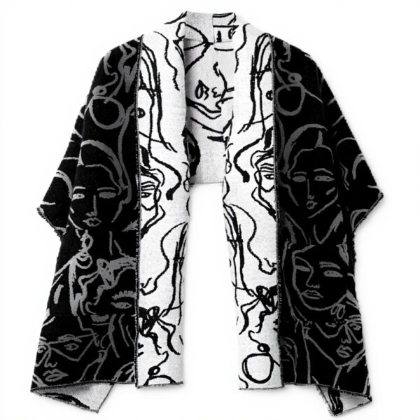 Sciarpa Desigual SCARF FACE Nero Donna Accessori Moda