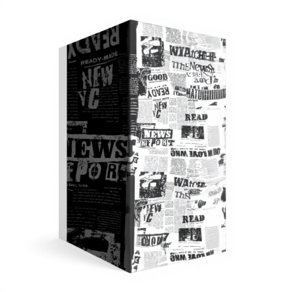 Sciarpa Desigual Newspaper Rectangle Foulard Nero Motivo