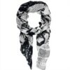 Sciarpa Desigual Newspaper Rectangle Foulard Nero Motivo