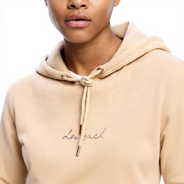 Felpa con cappuccio Desigual Donna Basic Golden Oak XL