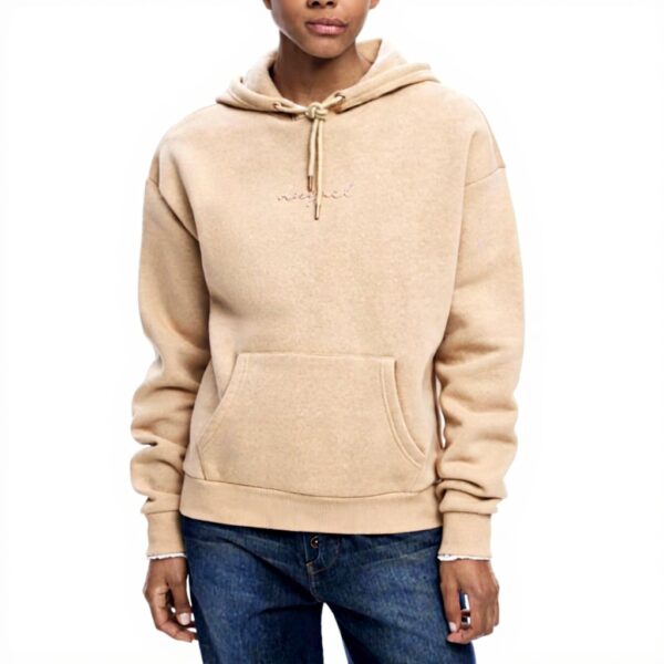 Felpa con cappuccio Desigual Donna Basic Golden Oak XL