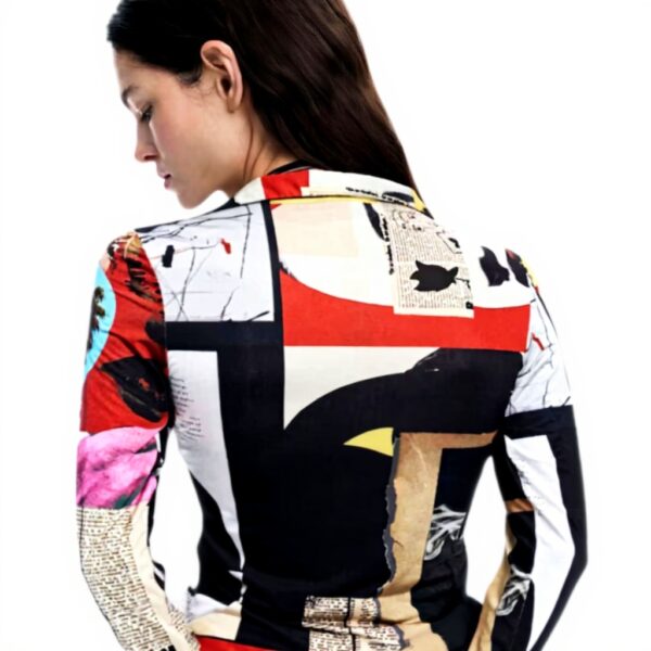 T-shirt Donna Desigual Nero Poliestere Riciclato Manica