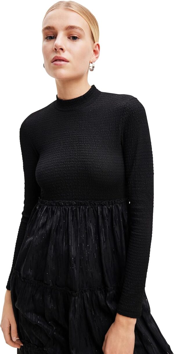 Vestito Donna Desigual Misha Nero Fibre Riciclate Casual-2