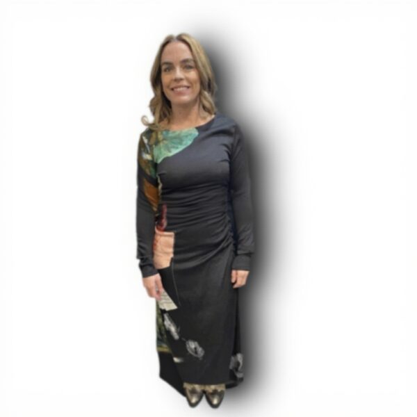 Vestito Casual Donna Desigual Nero Slim Fit Midi