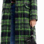 Cappotto Donna Desigual Tessuto Woven Overcoat Arancione Blu-0