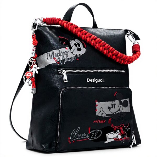 Zaino Desigual Mickey Rock Pretoria 2.0 Nero Unisex Adulto